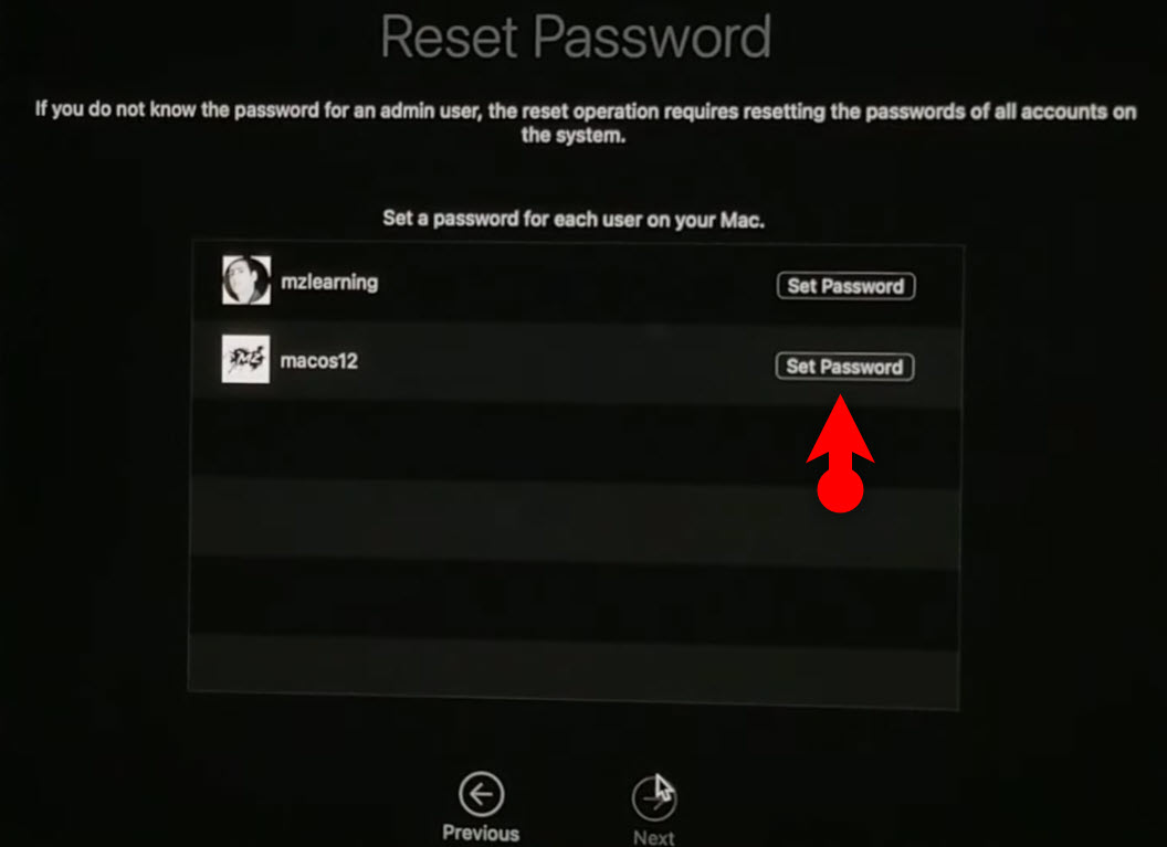 Set A New Password