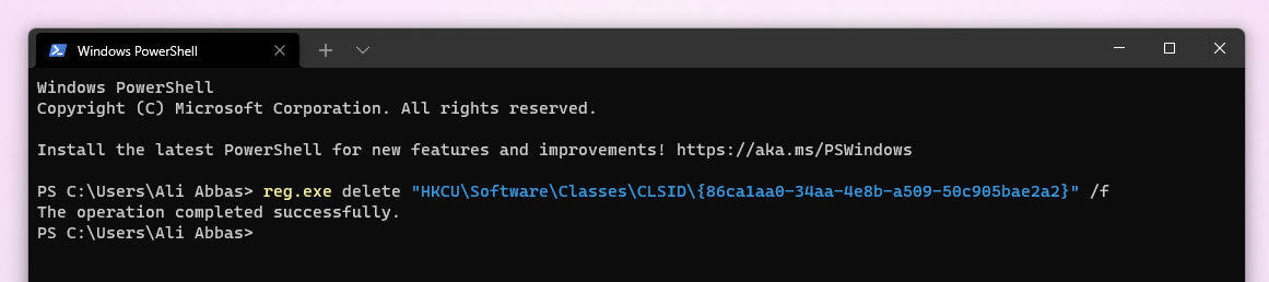 Restore Windows 11 Right Click