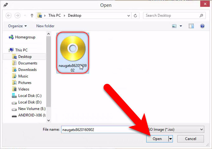 Open Nougat Iso File