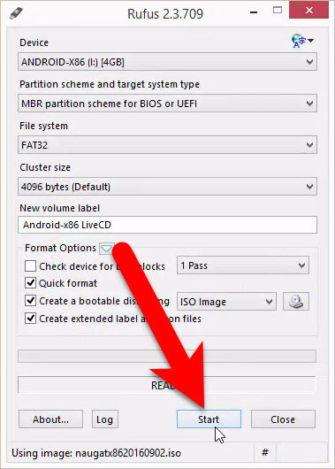 Start Creating Bootable Nougat Usb