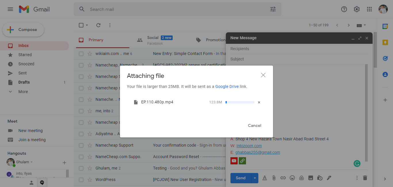 Uploading Attachment