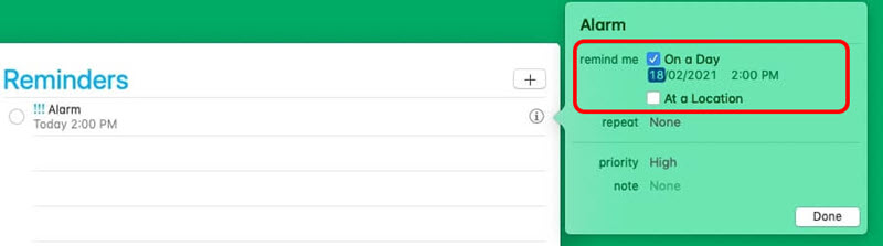 Use Reminders Apps To Set An Alarm On Mac