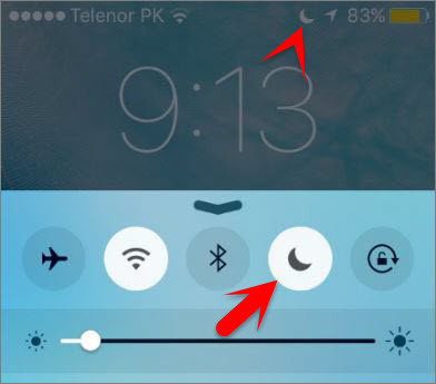 Tap On Crescent Moon Icon