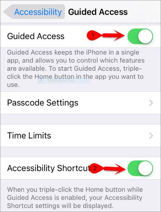 Guided Access Accessibility