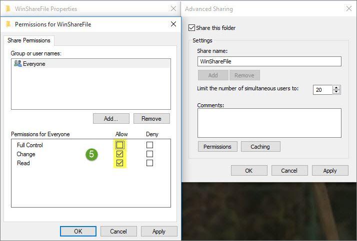 Give Full Permission To Share File