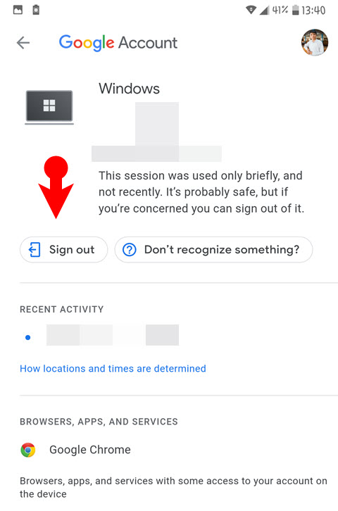 Melden Sie Sich Von Einem Gmail-Konto Ab