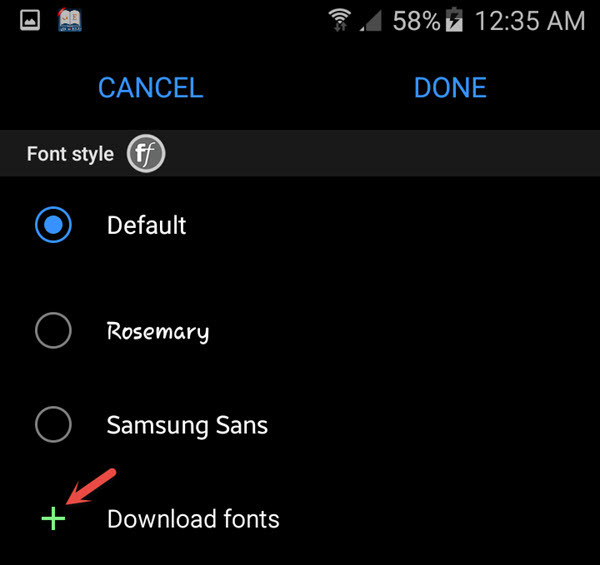 Downlaod Or Select Fonts Under
