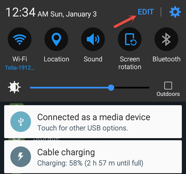 Edit Notification Bar