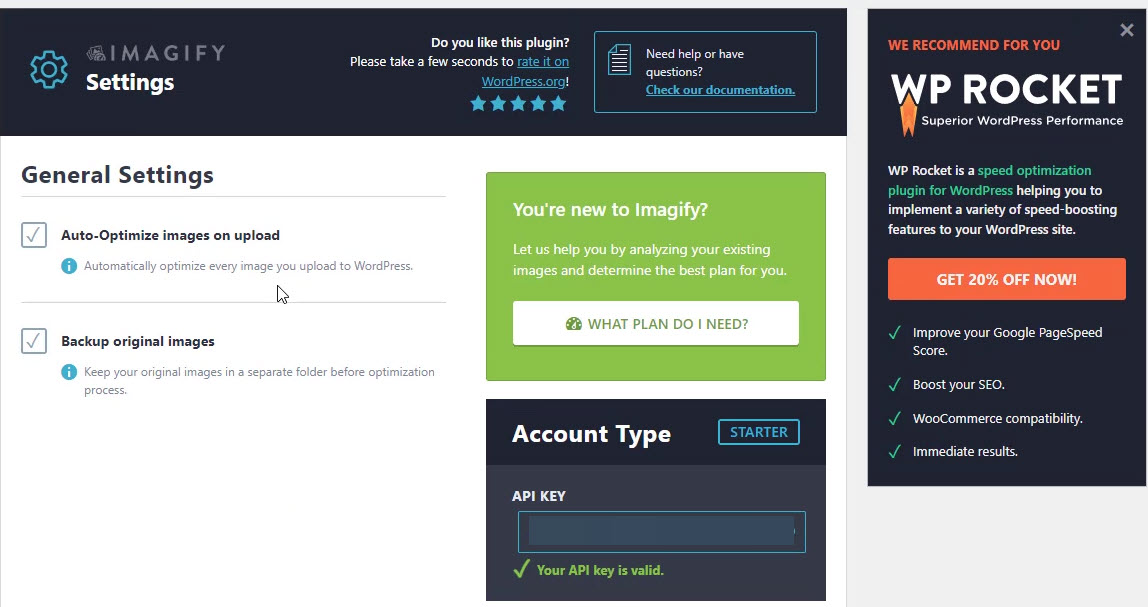 Imagify Settings