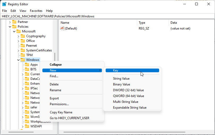 Create A New Key