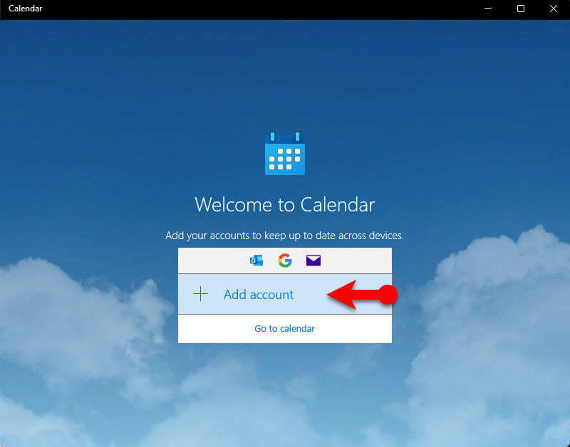 Add An Account In Calendar