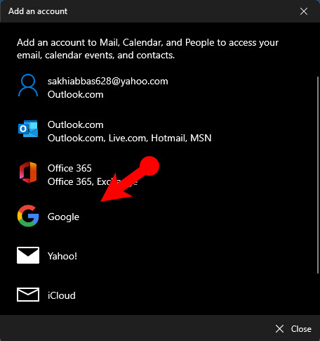 Add Google Account