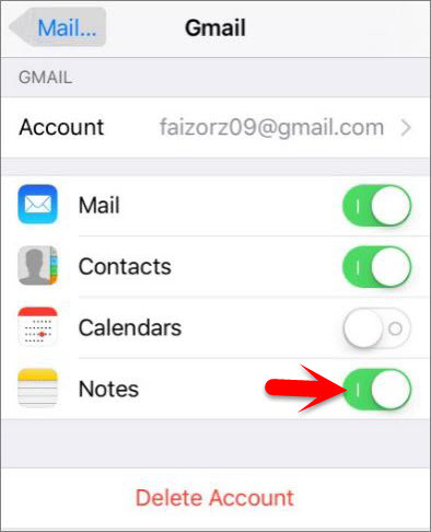 Enable Notes Option