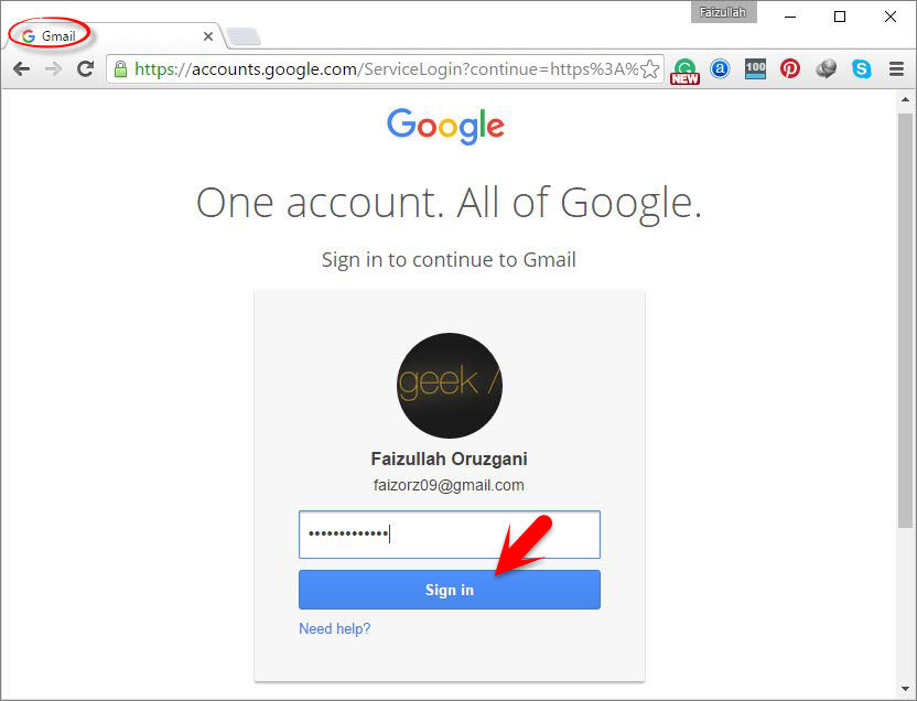 Sign In To Gmail