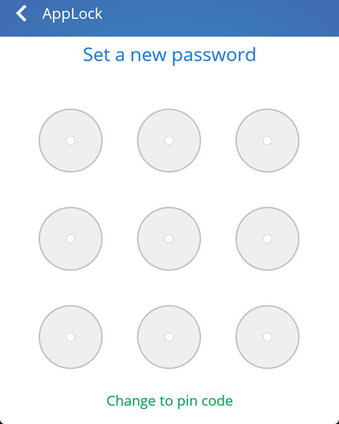Create Password Pattern Or Pin