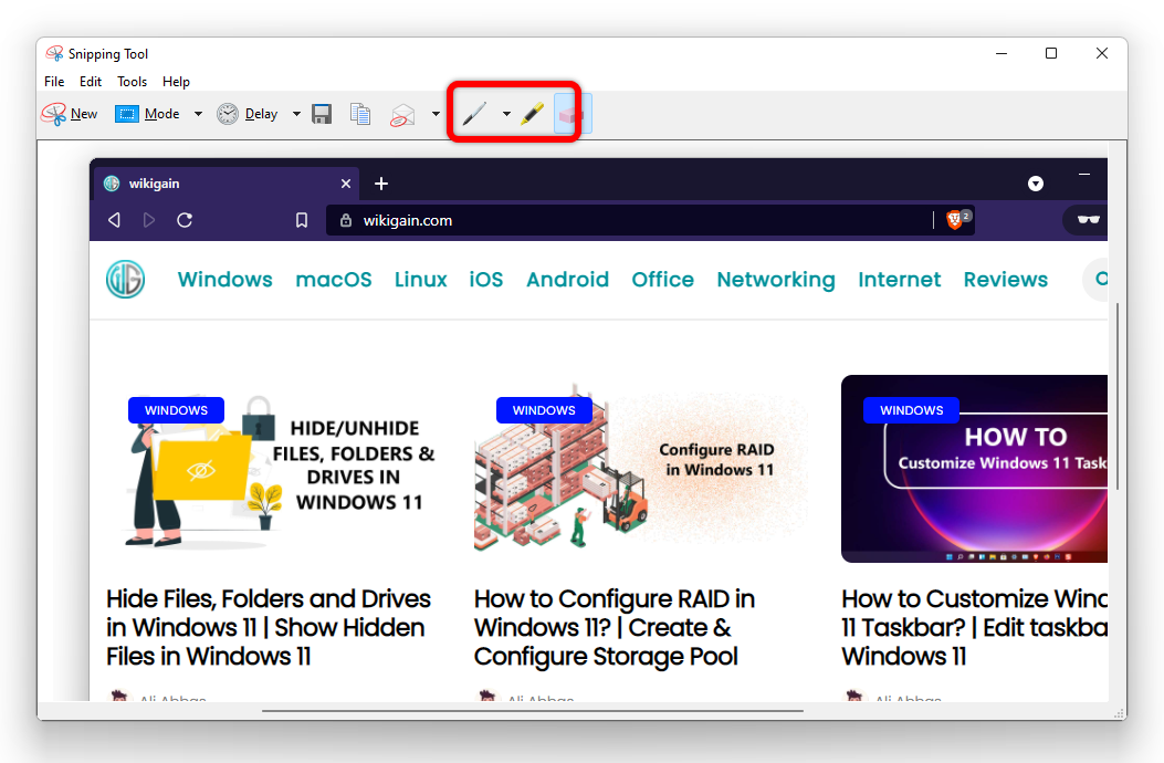 Snipping Tool Editor