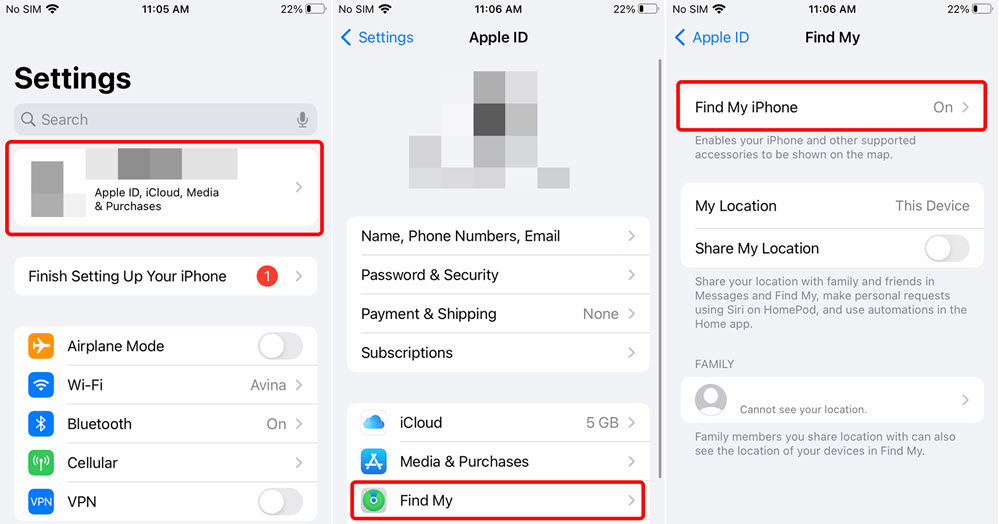 Enable Find My Iphone 2