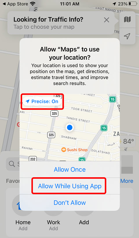Enable Precise Location In Apple Maps