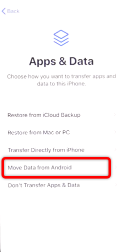 Move Data From Android