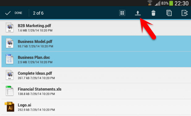 Choose File To Transfer