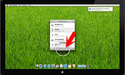 Recieving File From Android On Mac