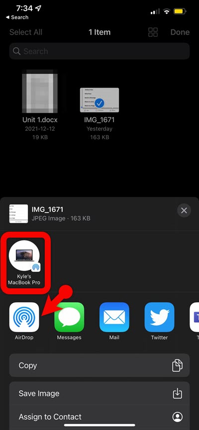 Share File Using Airdrop From Iphone To Mac