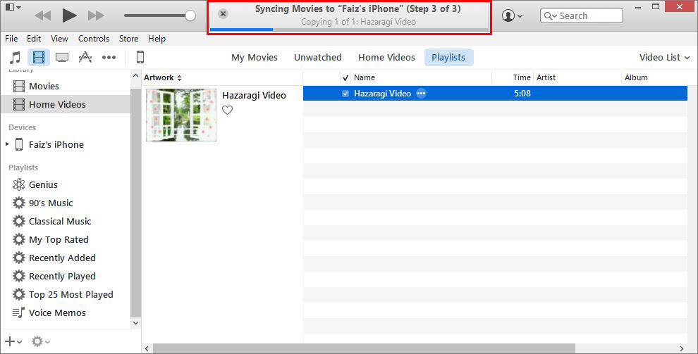 Syncing Movies To Your Device