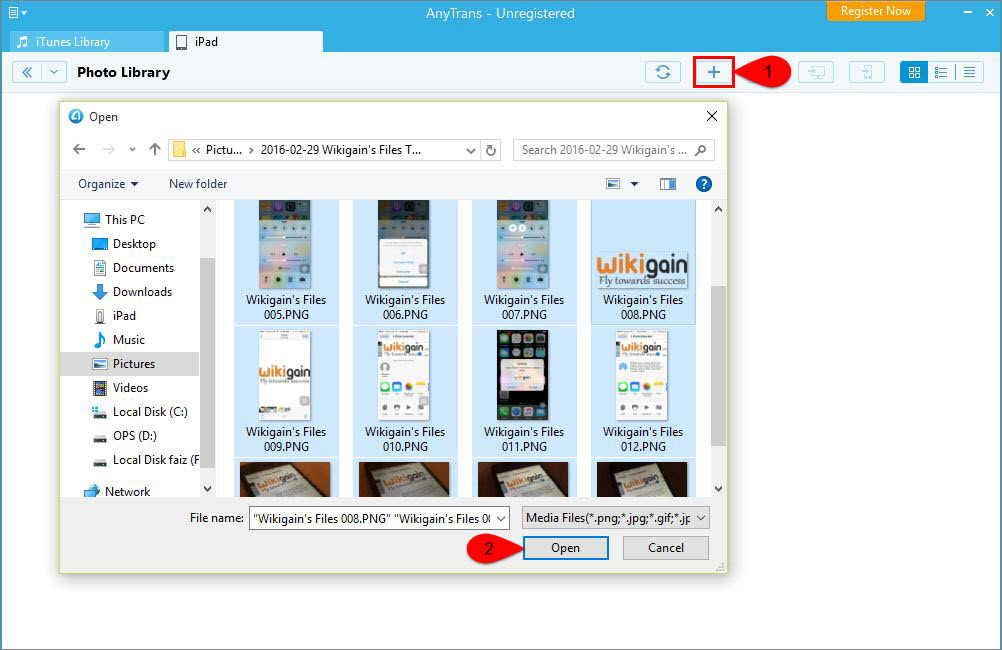 Open Photos To Transfer