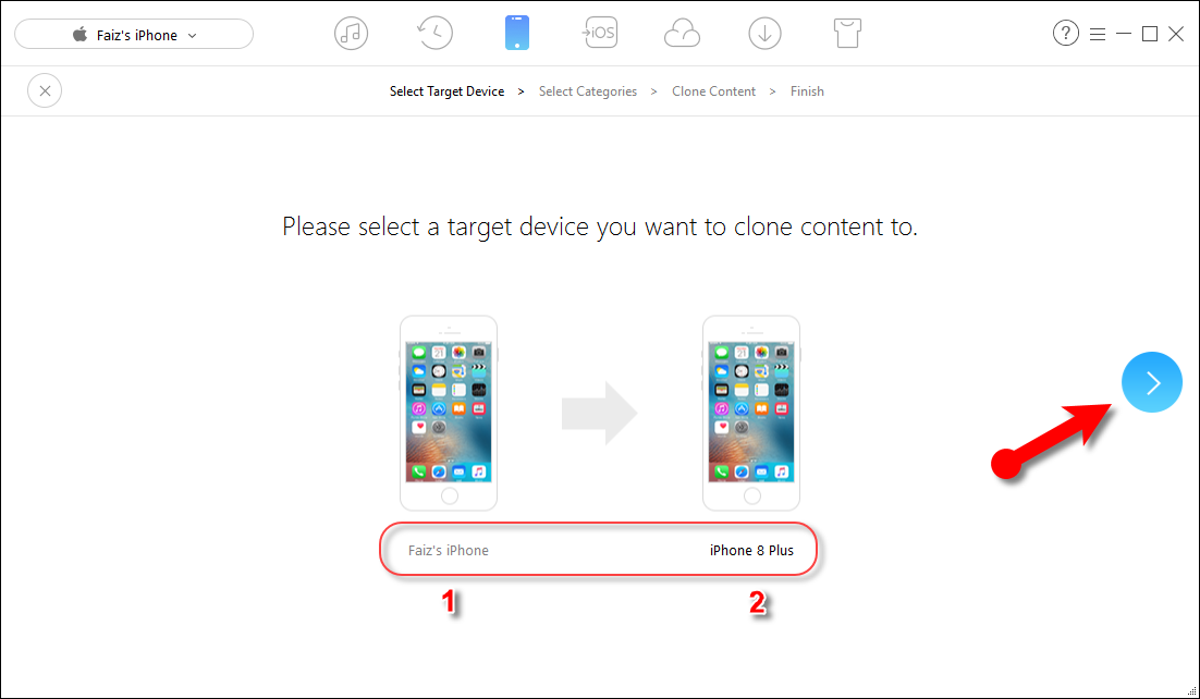 Select Target Device