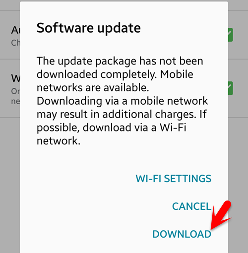 Start Software Update