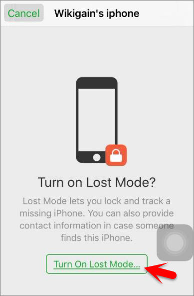 Turn On Lost Mode