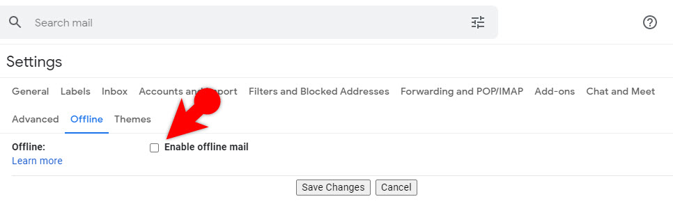 2 Enable Offline Mail
