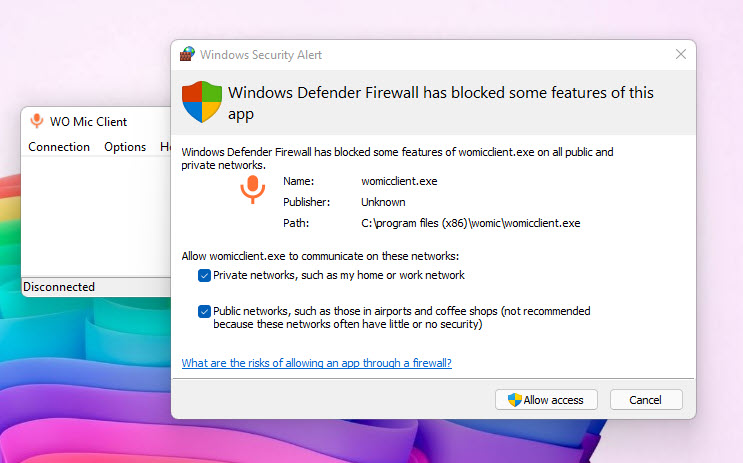 Allow Firewall