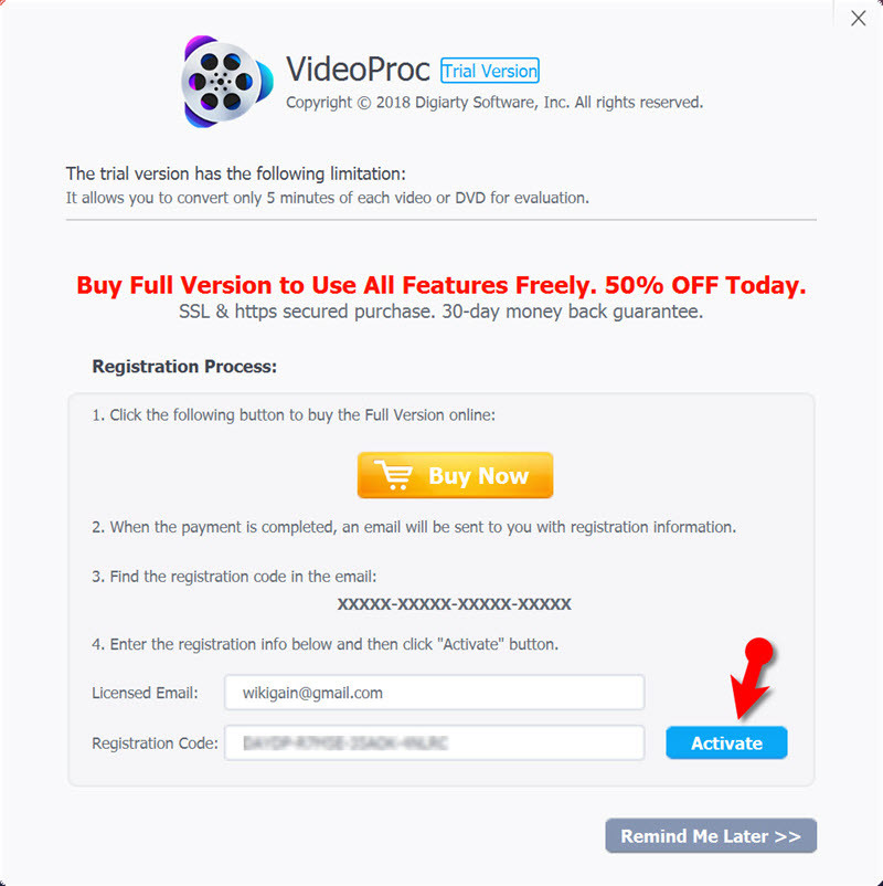 Videoproc Registeration
