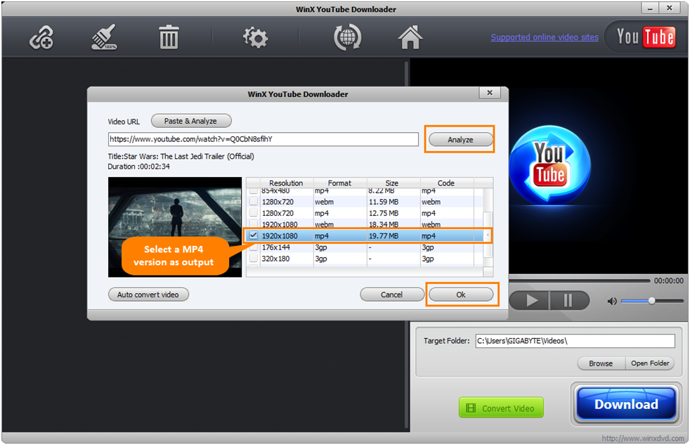 Download Online Video Mp4 Step3