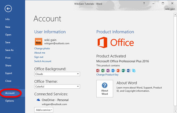 Account Setting