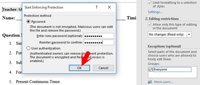 Start Enforcing Protection