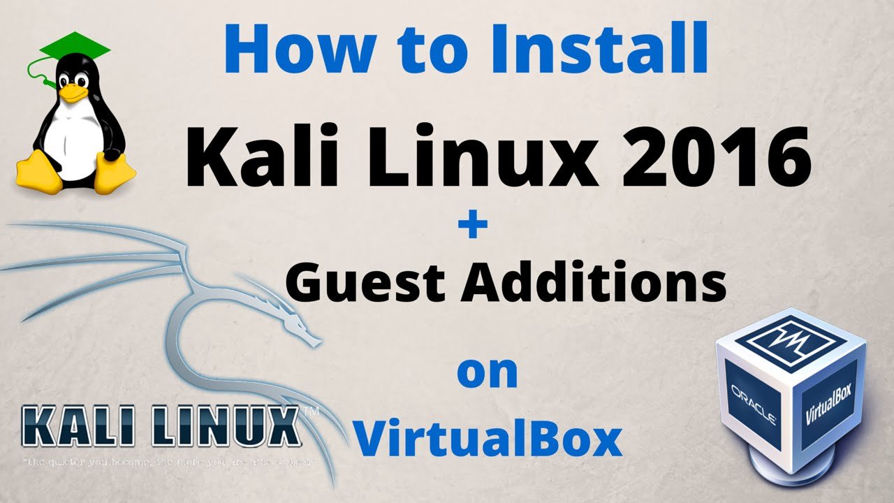 kali linux virtualbox install