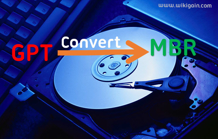 How to convert GPT to MBR Disk
