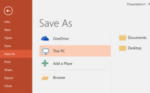 File Tab in PowerPoint 2016 - wikigain