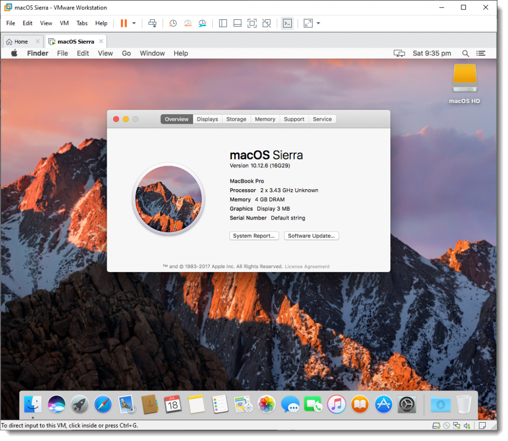 How to Install macOS Sierra on VMware using VMDK on Windows 10 - PC
