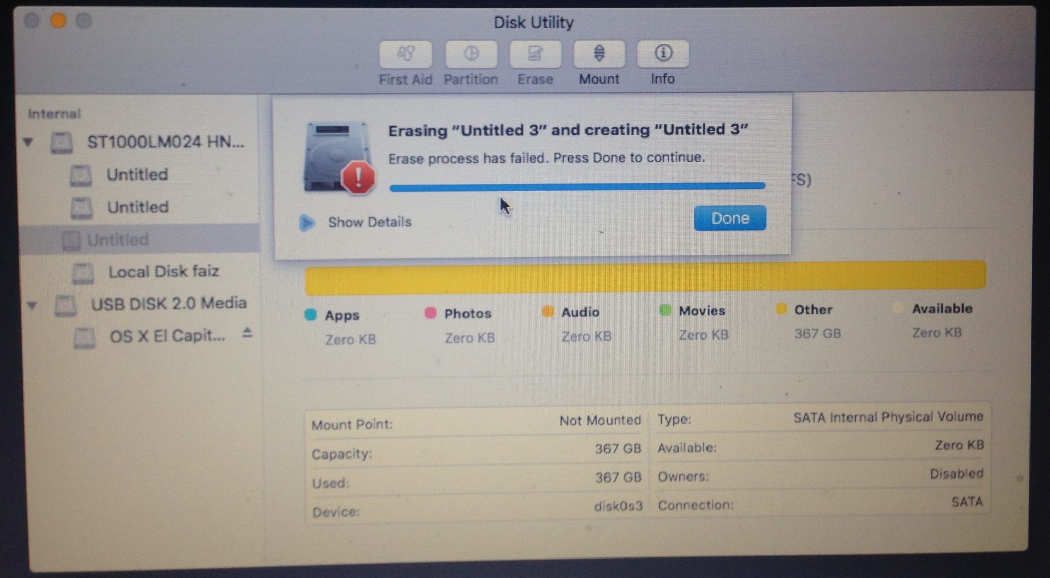couldnt unmount disk couldnt unmount disk