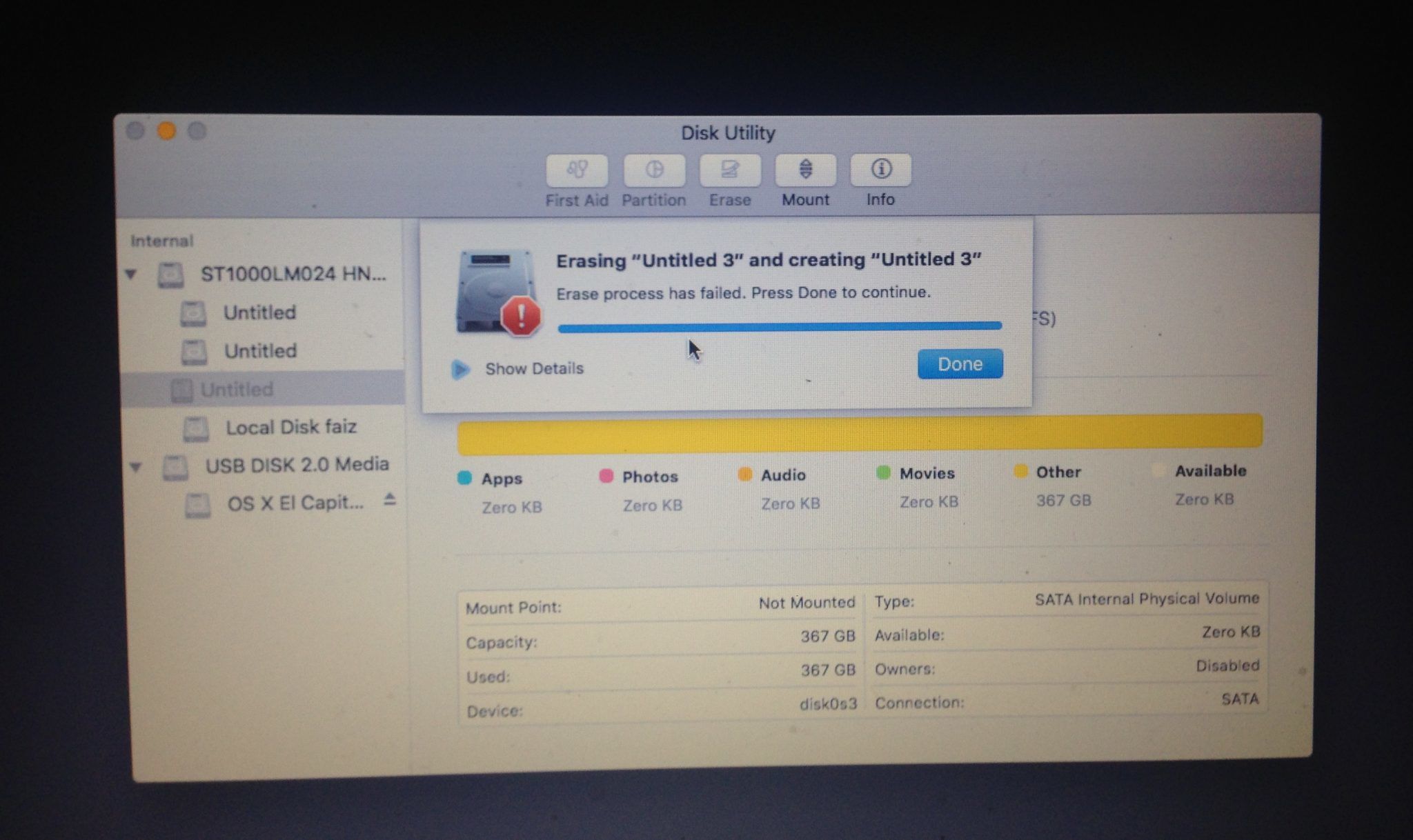 couldnt unmount disk couldnt unmount disk