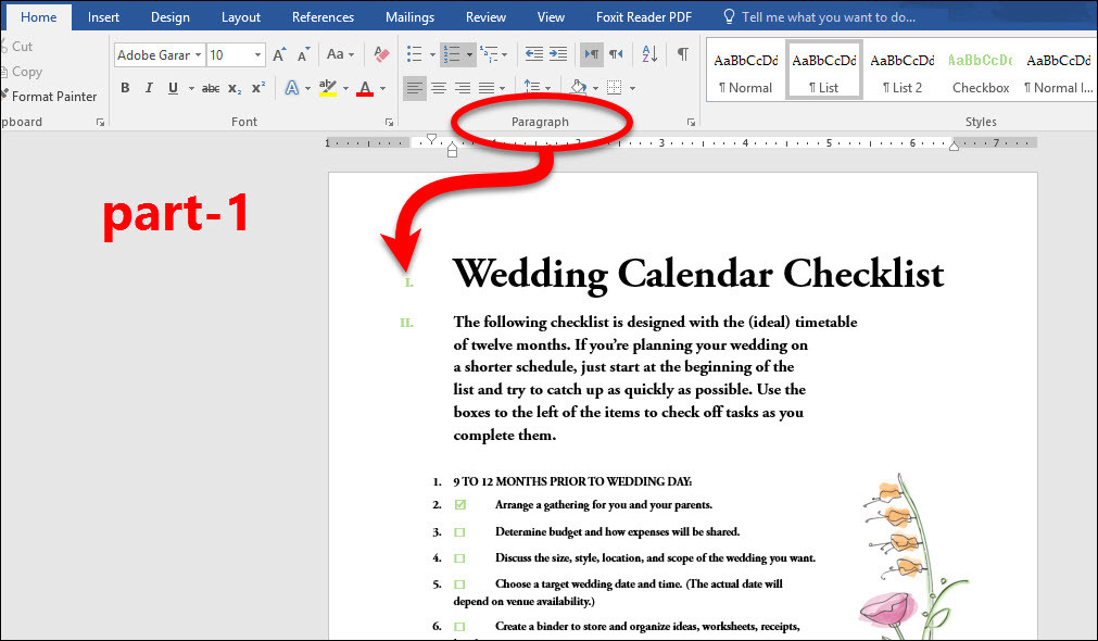 how to set default paragraph settings in word