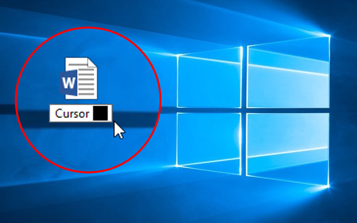 How to Determine Cursor thickness for Microsoft office 2016