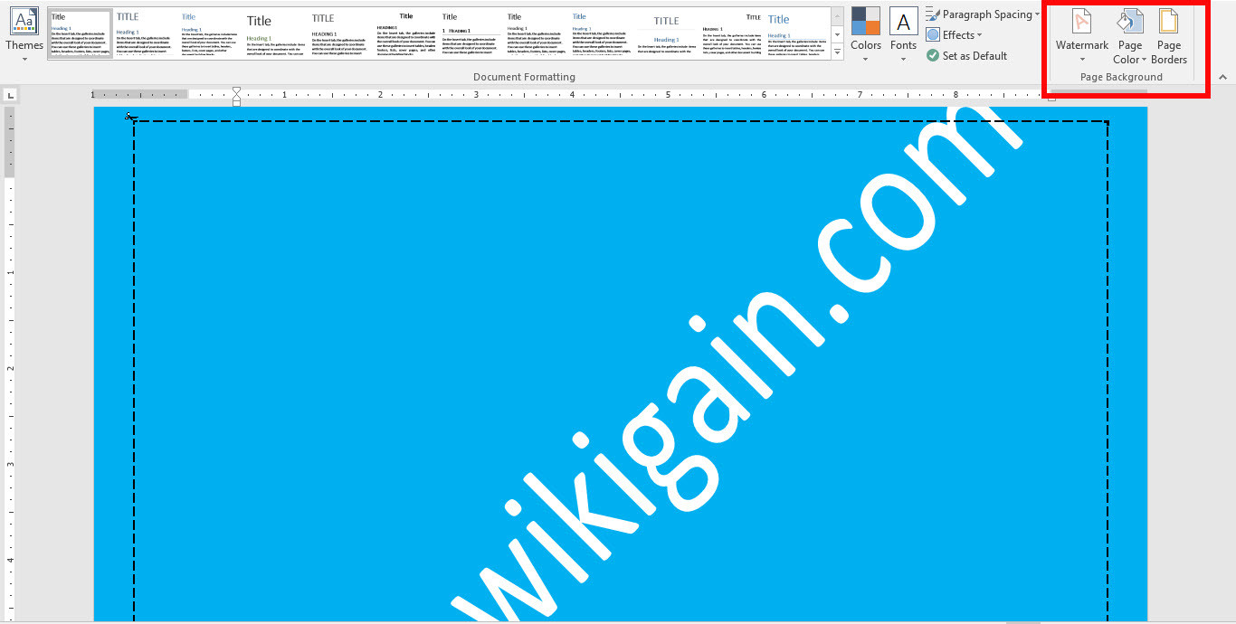How to Design Page Background in Microsoft Word 2016 - wikigain
