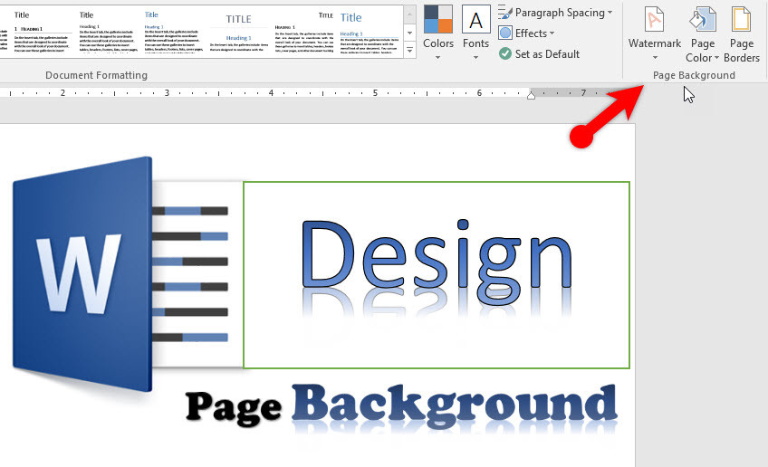How to Design Page Background in Microsoft Word 2016 - wikigain