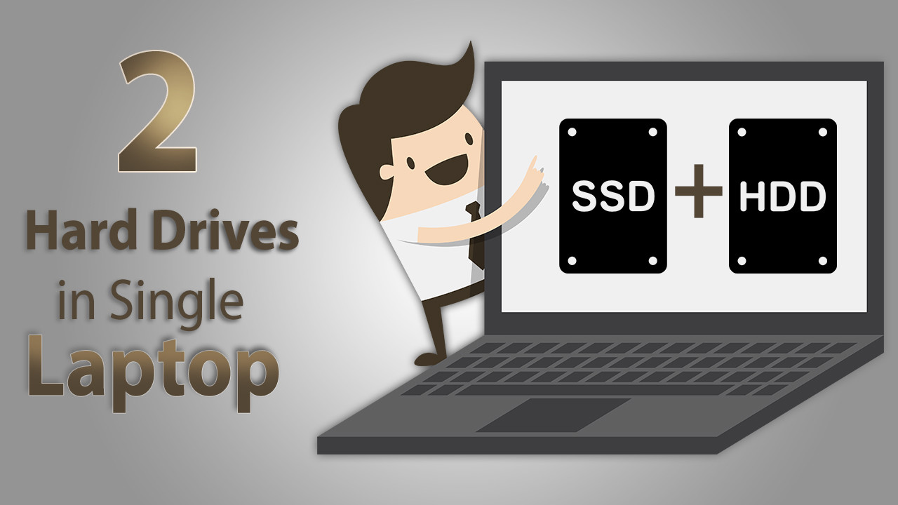 how to set or install two hard drives on a single laptop