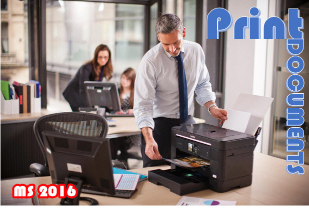 How to Print Documents in Microsoft Office 2016