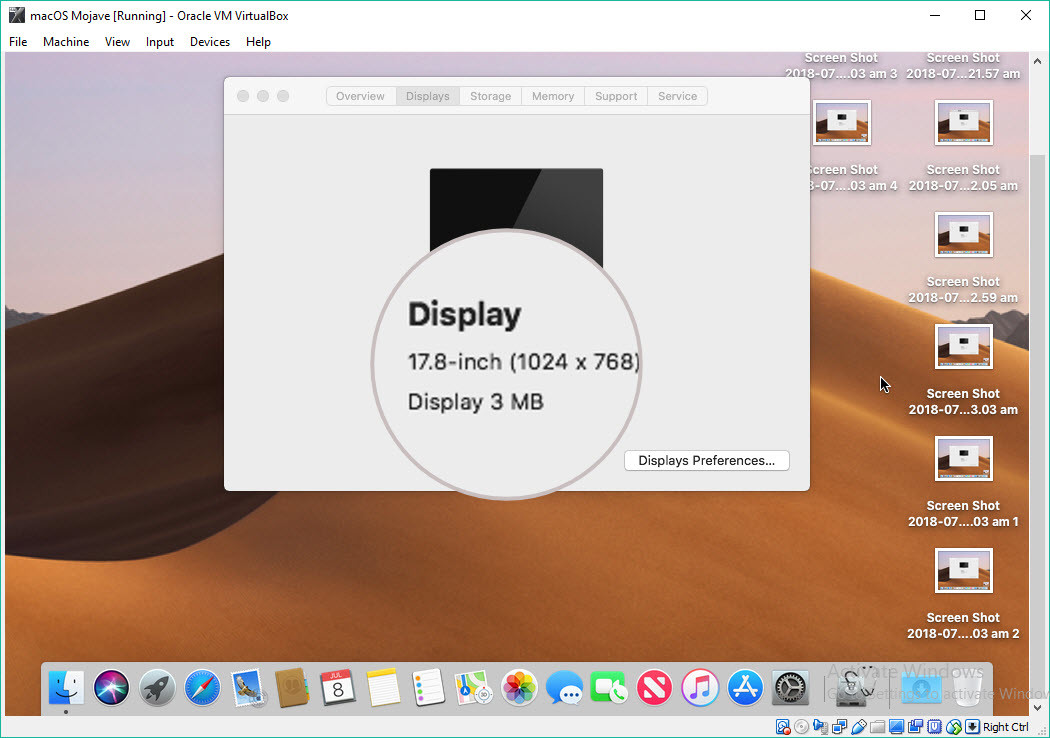 making macos in virtualbox full screen